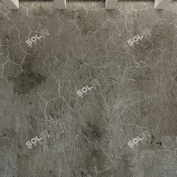 Retro Loft Concrete Wall 3D model image 2