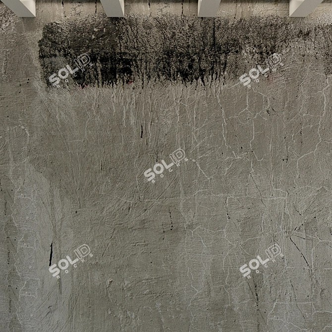 Vintage Concrete Wall Texture 3D model image 3