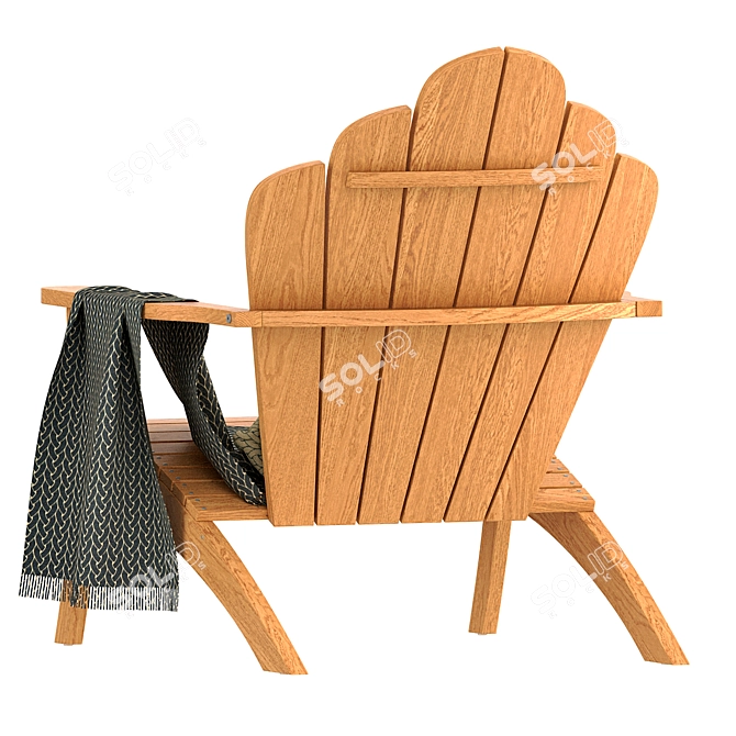 ErgoWood Adirondack Chair - Premium Outdoor Seating 3D model image 2