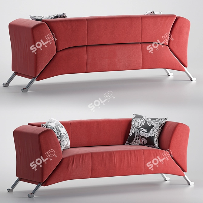 Luxurious REDSOFA - Sleek and Stylish Comfort 3D model image 1