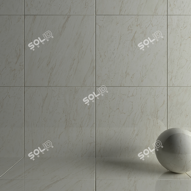 Elegant Cremo Delicato Marble Wall Tiles 3D model image 3