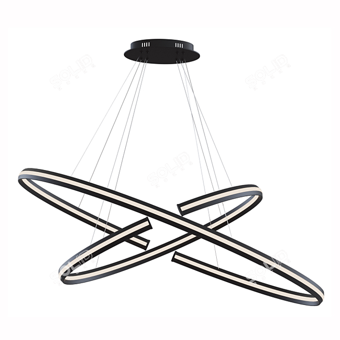 Azumi Black Pendant Lamp 3D model image 1