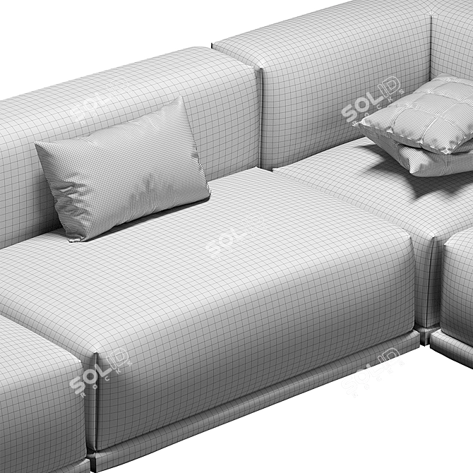 Muuto Connect Modular Sofa: Versatile and Stylish 3D model image 3