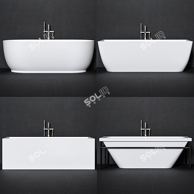 Luxurious Duravit Bath Set 3D model image 1