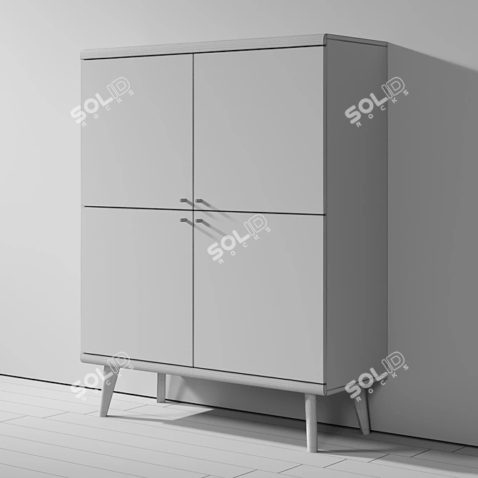 Primo Piaski 107cm High Sideboard 3D model image 2