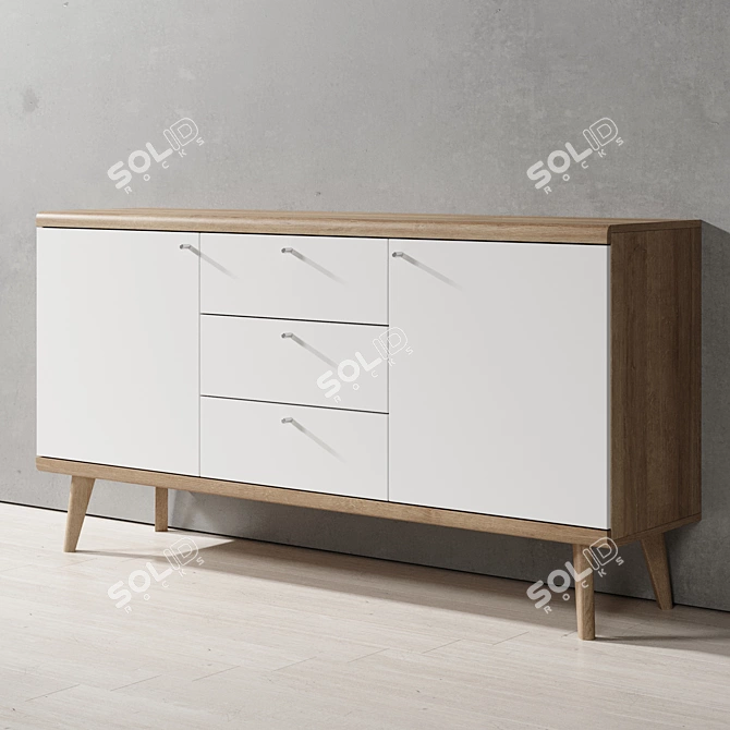 Elegant Primo Piaski Sideboard 3D model image 1