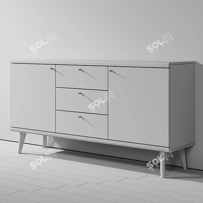 Elegant Primo Piaski Sideboard 3D model image 3