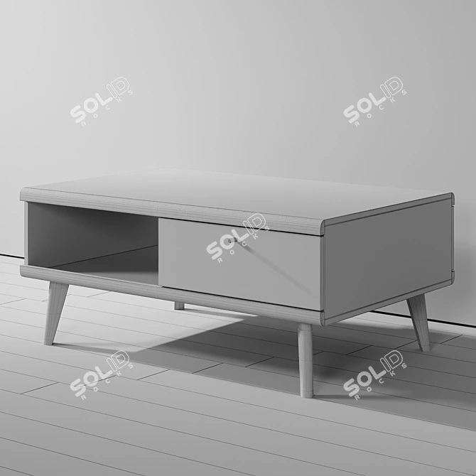 Primo Piaski Coffee Table - Scandinavian Style 3D model image 2