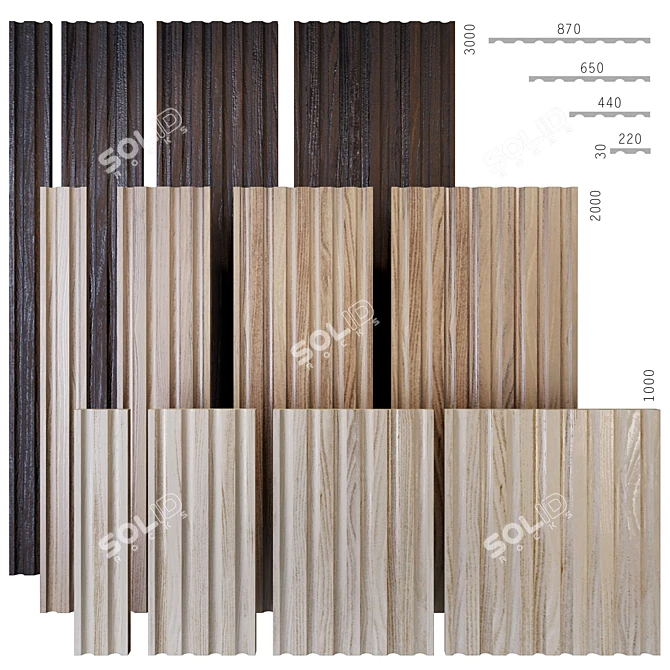 Rustic Wood Panels for Furniture & Decor 3D model image 1