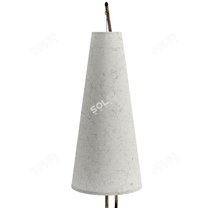 Scandi Mid-Century Floor Lamp 3D model image 2