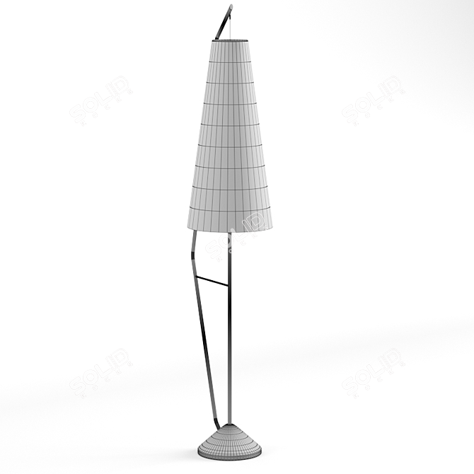 Scandi Mid-Century Floor Lamp 3D model image 3