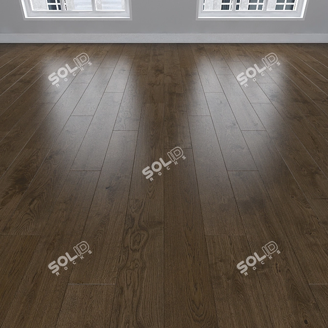 Earthen Oak Parquet: Herringbone, Linear & Chevron 3D model image 1