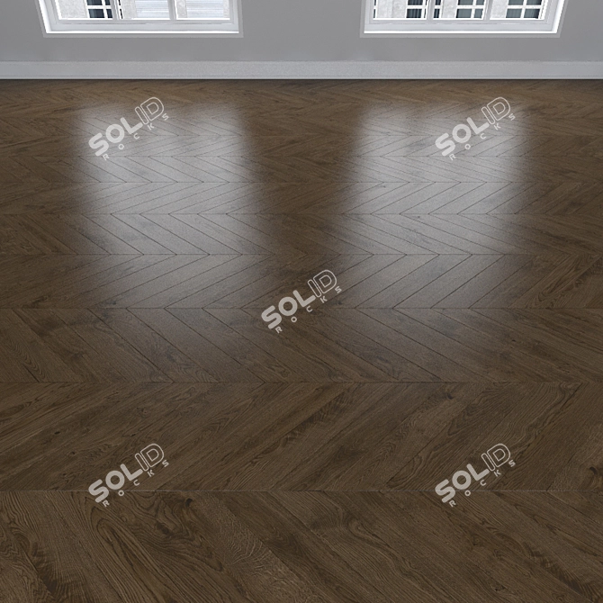 Earthen Oak Parquet: Herringbone, Linear & Chevron 3D model image 3