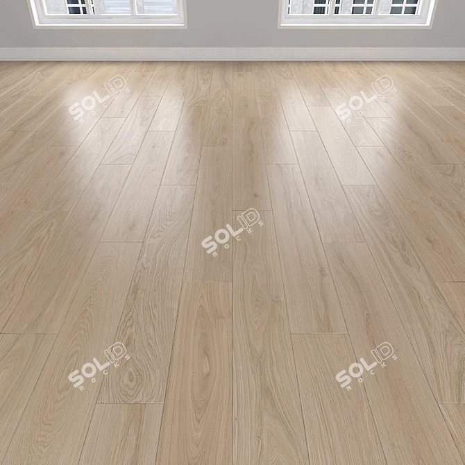 Oak Sand Parquet: Herringbone, Linear, Chevron 3D model image 1