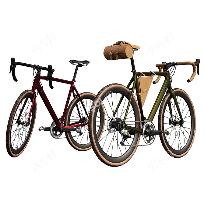 Sleek Dual-Tone Urban Bike 3D model image 1