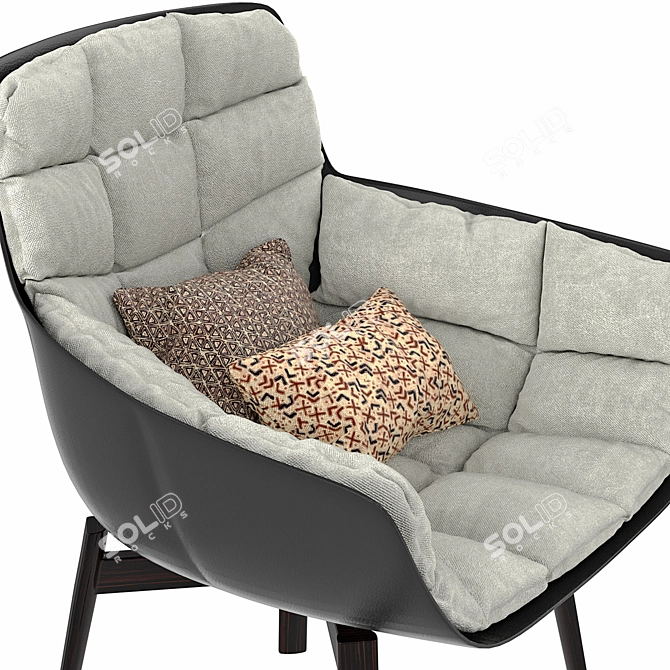 Husk b&b Chair: Modern Elegance in Comfort 3D model image 2