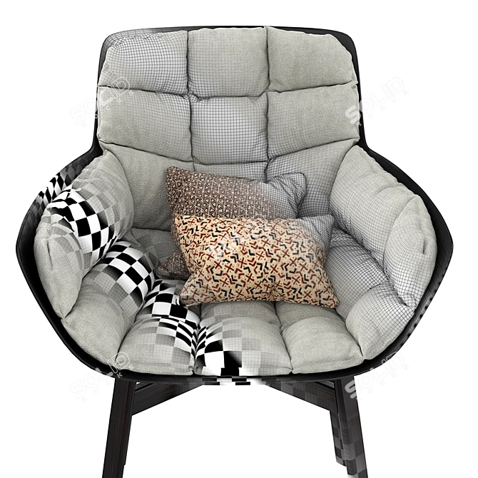 Husk b&b Chair: Modern Elegance in Comfort 3D model image 3