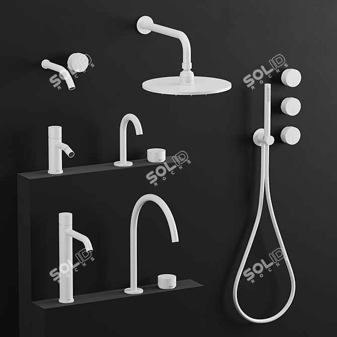 Falper Acquifero Set - Elegant and Versatile Bathroom Collection 3D model image 3