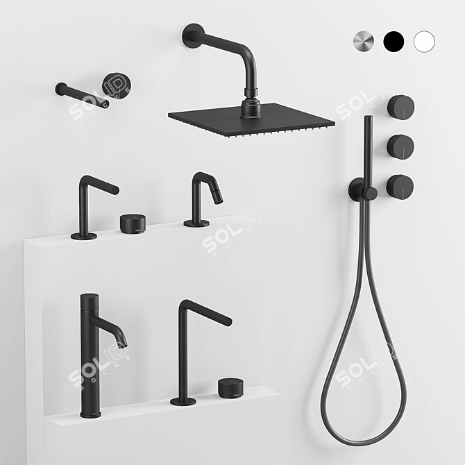 Falper Acquifero Set: Modern Design & Matte Finishes 3D model image 1