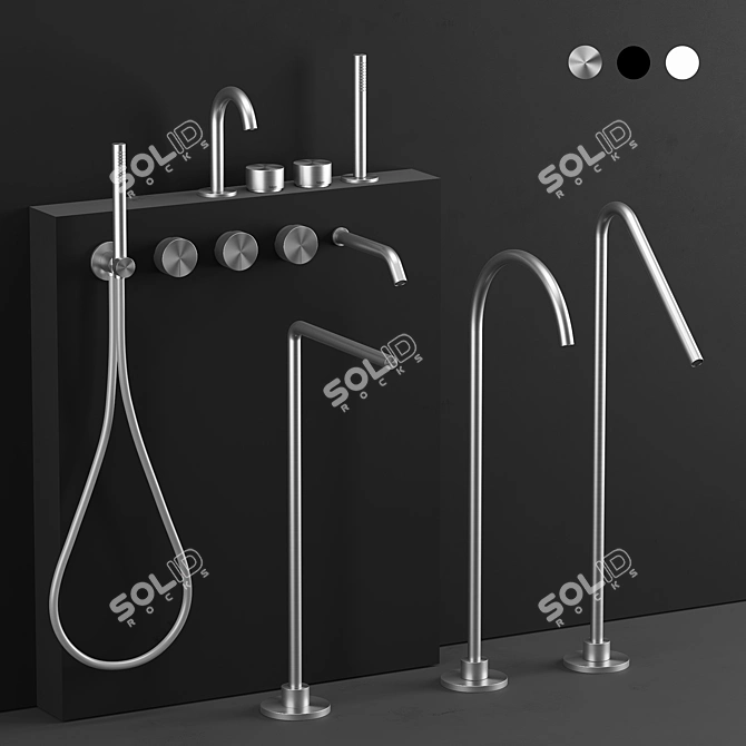 Luxury Elegance: Falper Acquifero Bathtub Set 3D model image 1