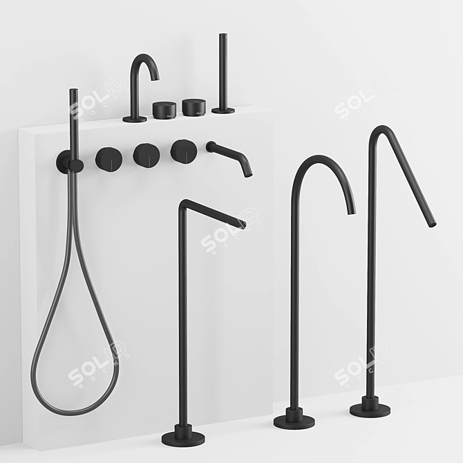 Luxury Elegance: Falper Acquifero Bathtub Set 3D model image 2