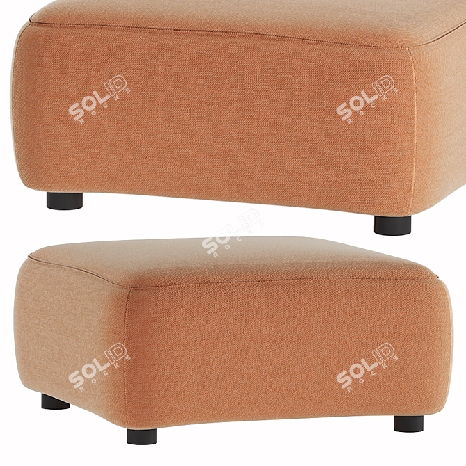 Modern Andreu World DADO RS0311 Pouf 3D model image 1