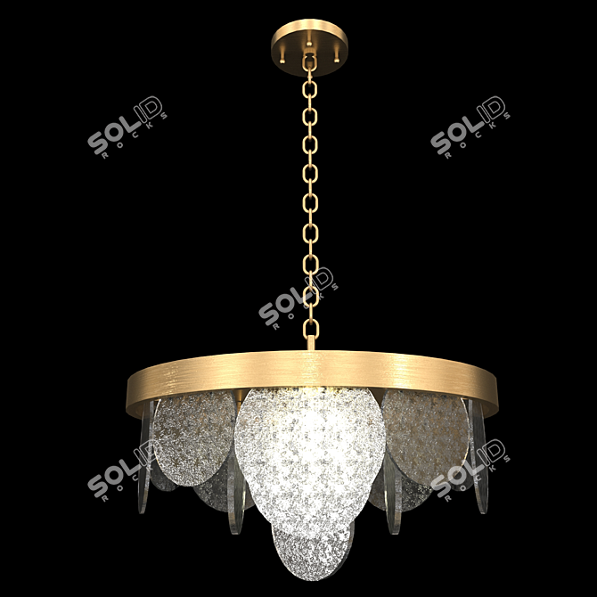 Elegant Glass Chandelier - MEGAN 3D model image 1