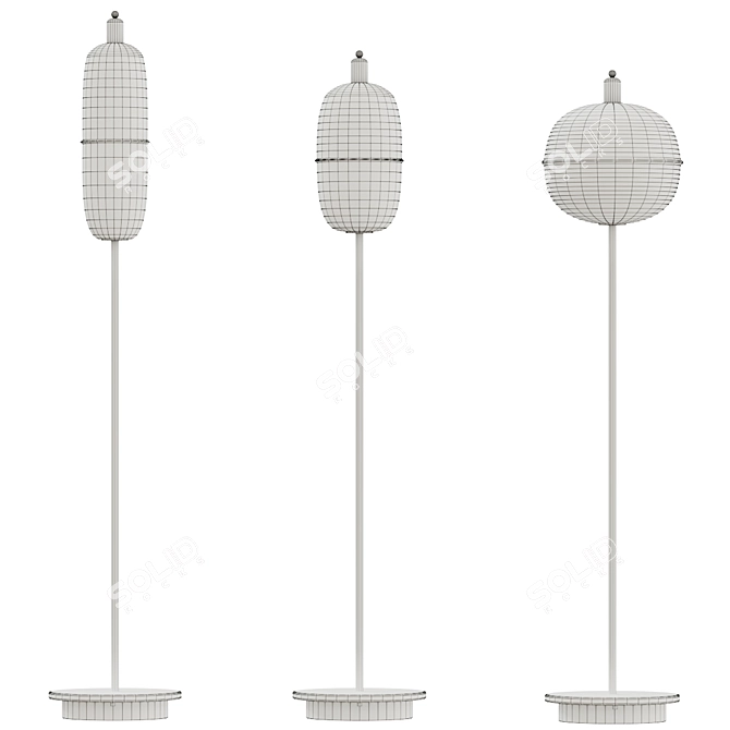 Moirai Floor Lamp: Elegant Versatility 3D model image 3