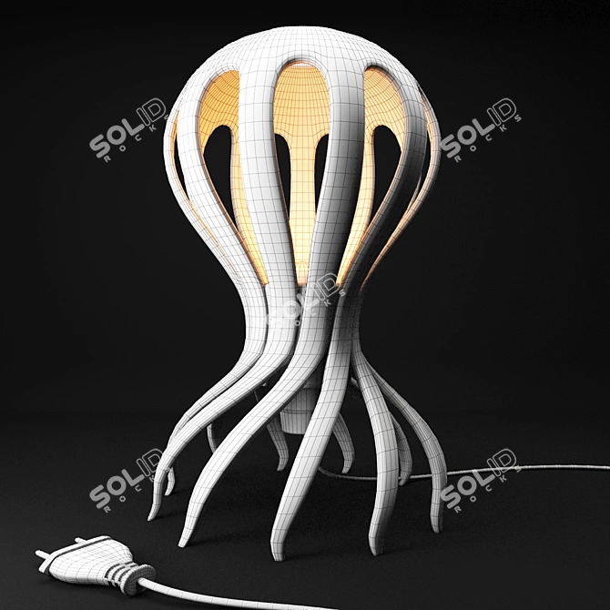 Glowing Jellyfish Lamp 3D model image 3