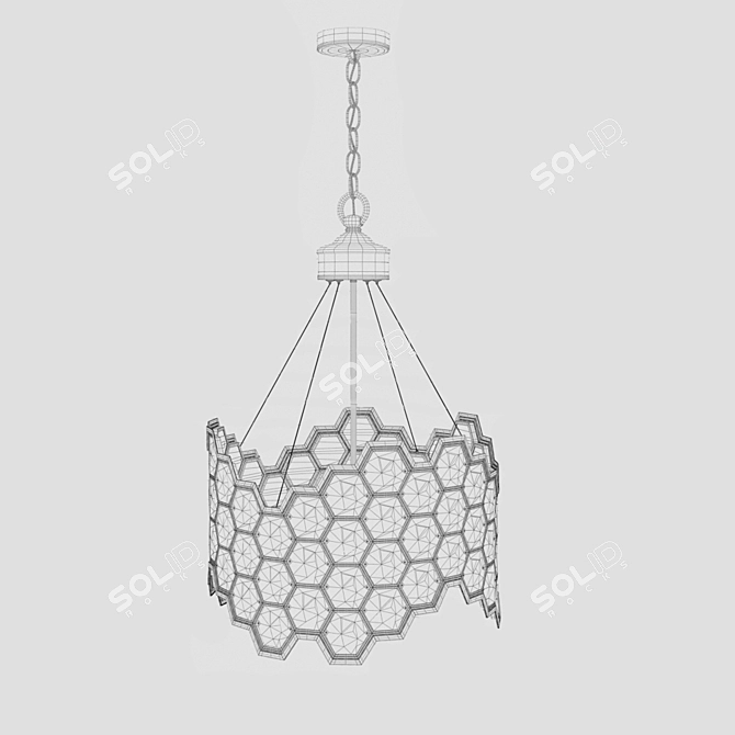 Elegant Crystal Chandelier: HONIG 3D model image 2