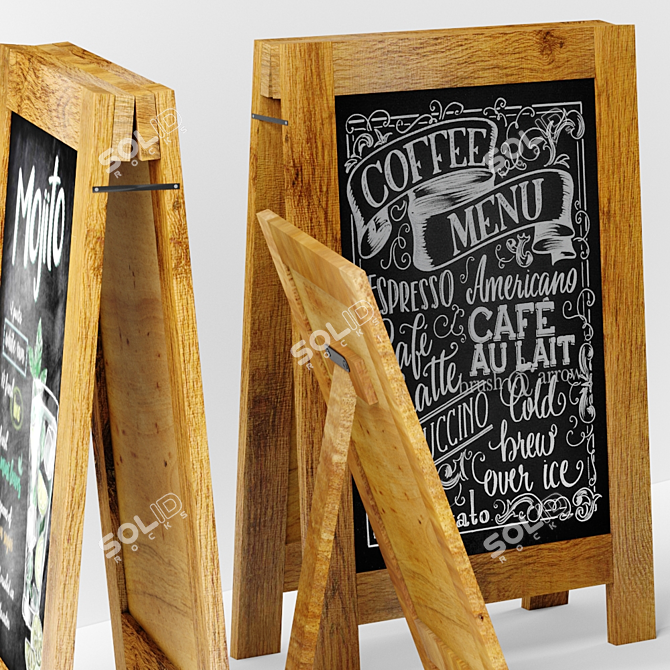 Versatile Chalkboard Set 3D model image 3