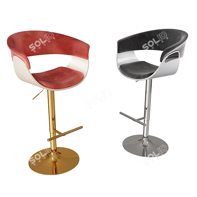 Elevate Your Space: Vismara Bar Stool 3D model image 1