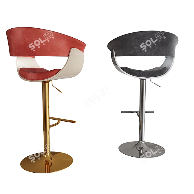 Elevate Your Space: Vismara Bar Stool 3D model image 2