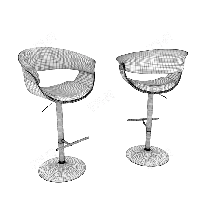 Elevate Your Space: Vismara Bar Stool 3D model image 3