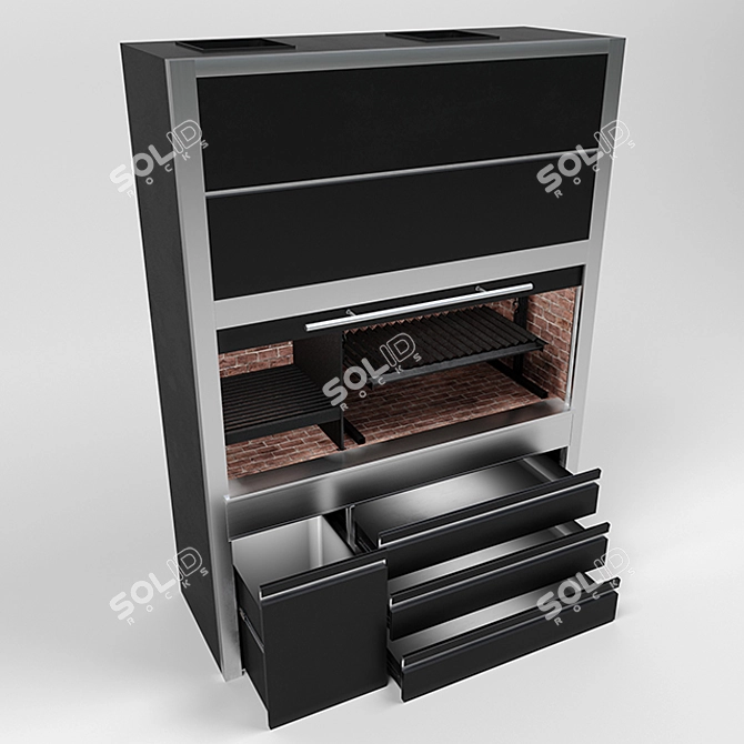 3D Barbecue Grill - High-Quality Models 3D model image 1