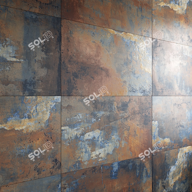 Title: Urban Plaster Multicolor Floor Tiles 3D model image 1