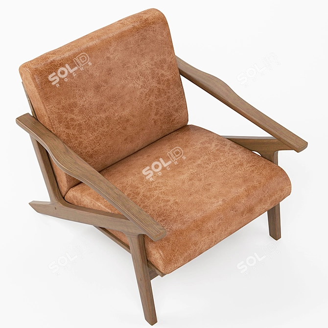 Bianca Solid Wood Chair: Simple Living Elegance 3D model image 3