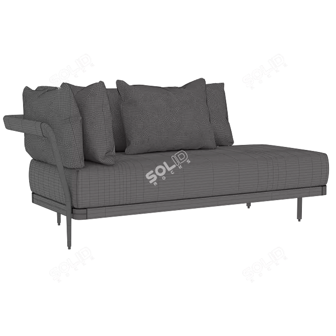 Manutti Flex Day Bed: Stylish Outdoor Fabric Sofa 3D model image 3