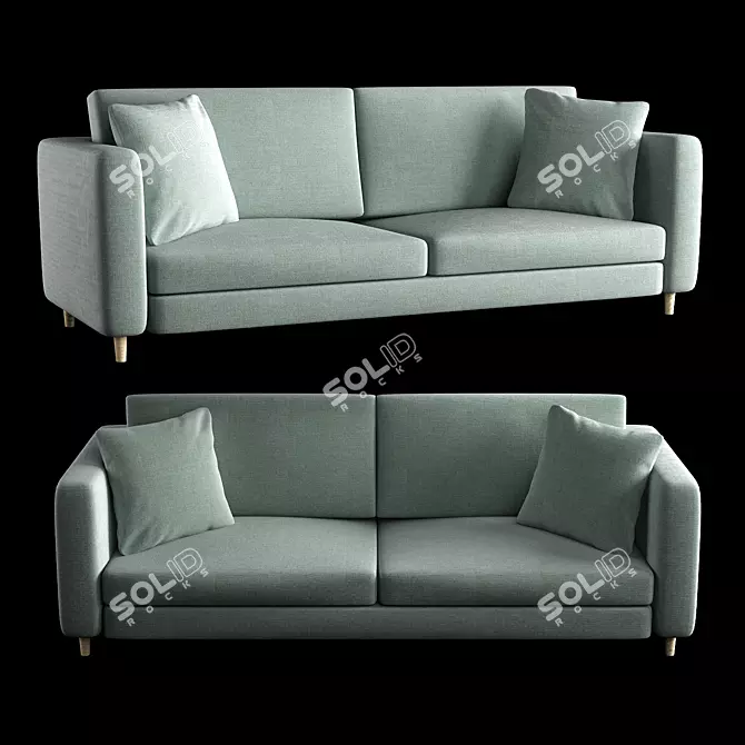 Comfort Bliss: Classic Velvet Sofa 3D model image 1