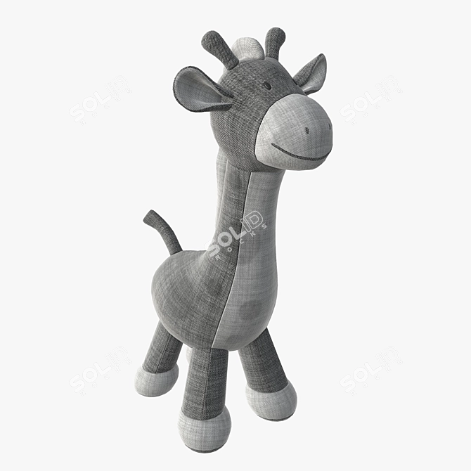 Cuddly Giraffe Plushie Doll 3D model image 1