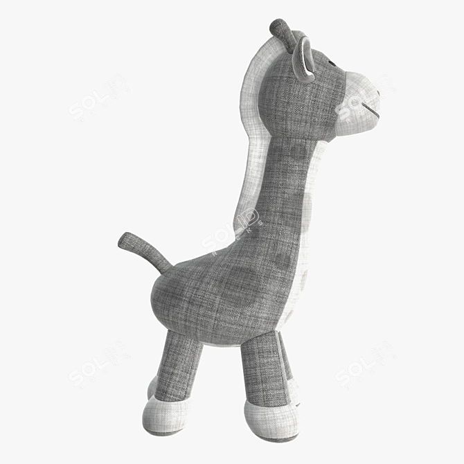 Cuddly Giraffe Plushie Doll 3D model image 3