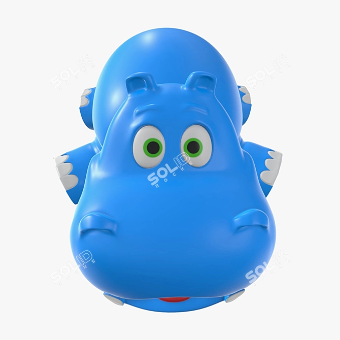 4k Hippo Toy with PBR Textures 3D model image 2