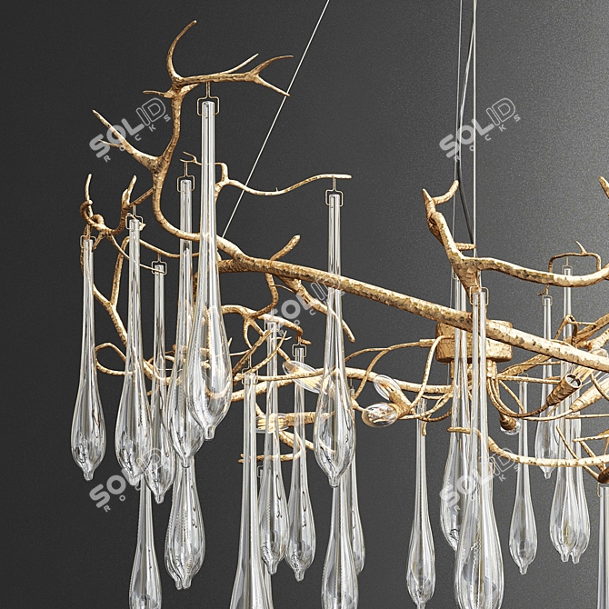 Serip Aqua 8 Lamp Chandelier 3D model image 2