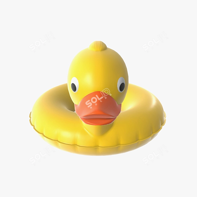 Quacktastic Swimming Ring Duck: PBR Textures 4k 3D model image 2