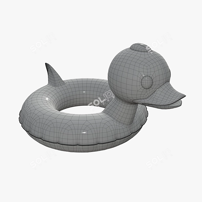 Quacktastic Swimming Ring Duck: PBR Textures 4k 3D model image 3