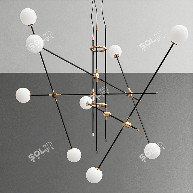 Regent Hollywood Bullarum Chandelier 3D model image 1
