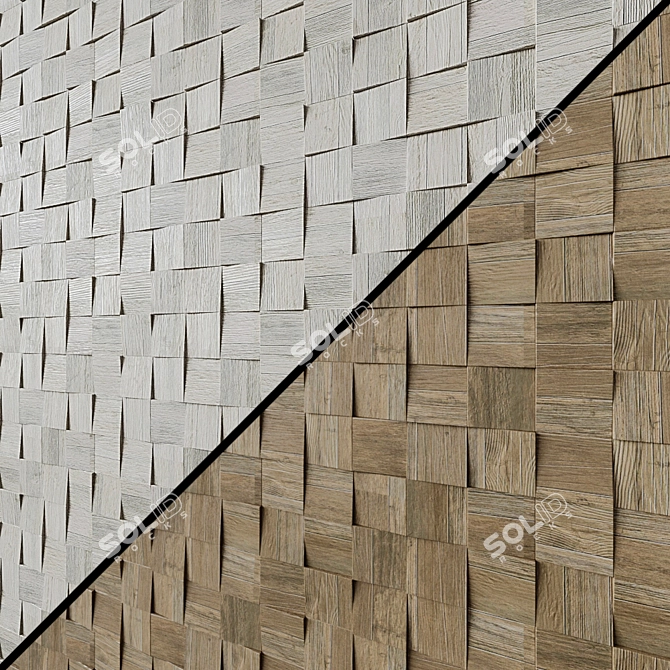 Axi 3D Wall Mosaic - 6 Stunning Variants 3D model image 2