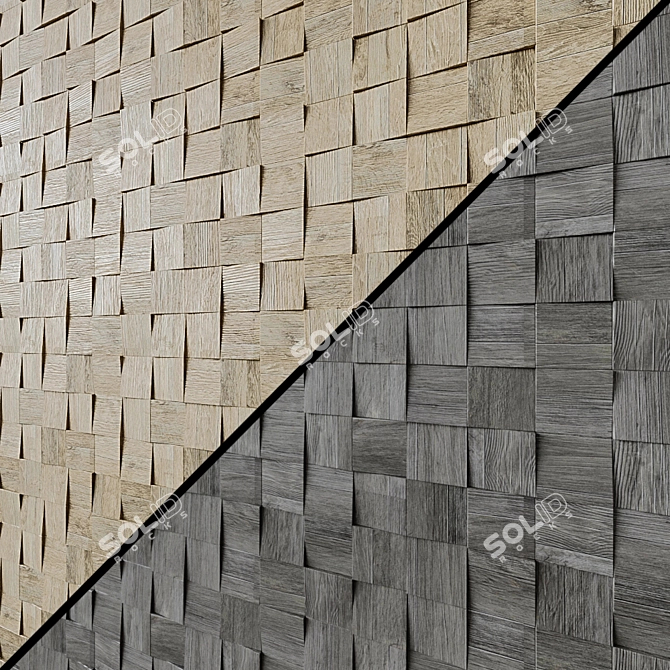 Axi 3D Wall Mosaic - 6 Stunning Variants 3D model image 3