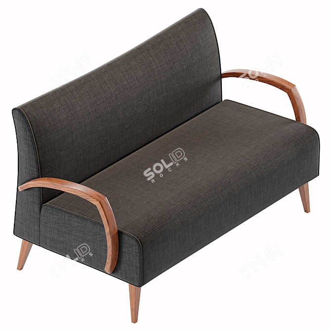 JMS Cassis 3-Seater Sofa: Modern Elegance for Your Living Space 3D model image 2