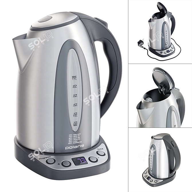 Elegant Polaris Teapot: Smooth Geometry, 3D Max Compatibility 3D model image 1